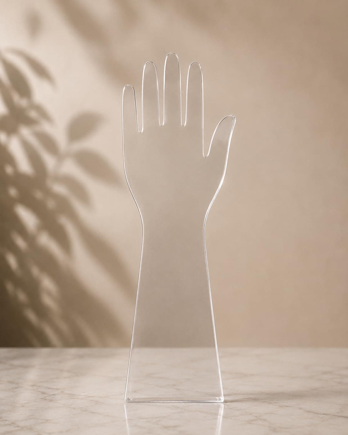 Acrylic Practice Hand for Henna and Tattoo Art – Clear Life-Size Mannequin