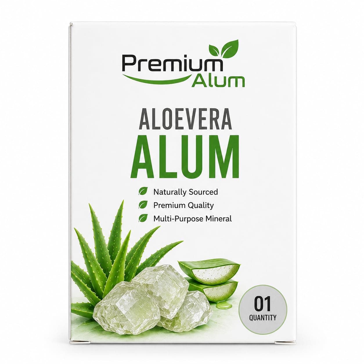 Natural Potassium Alum Block for After Shave Care – 100g