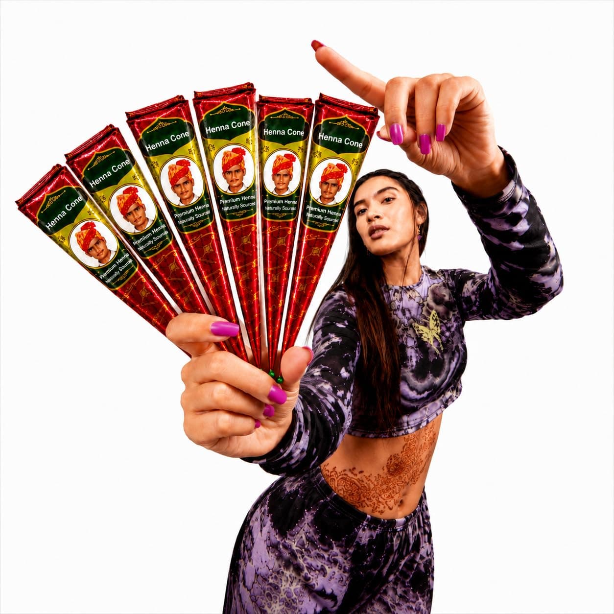 Natural Henna Cones for Hair Color | Essential Oil Henna Paste | Pack of 6×26g