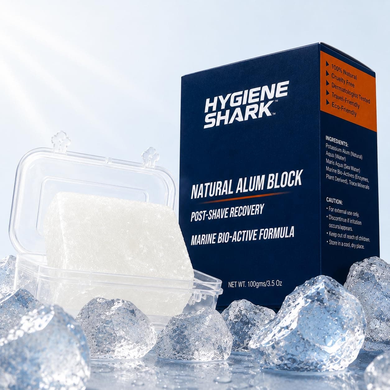 Natural Alum Block for Shaving, Face and Underarm Care – 100g