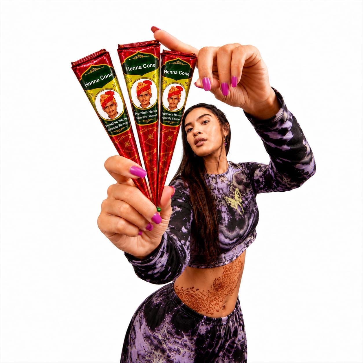 SS Natural Henna Cones for Hair Color | Essential Oil Henna Paste | Pack of 3×26g